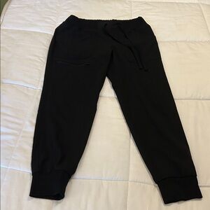 Black scrub pant joggers